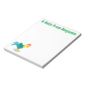 可愛いおもしろい鶏ガライラストレーション ノートパッド (回転)