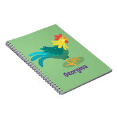 可愛いおもしろい鶏ガライラストレーション ノートブック (右側)