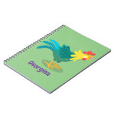 可愛いおもしろい鶏ガライラストレーション ノートブック (左側)