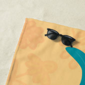 可愛いおもしろい鶏ガライラストレーション ビーチタオル (インサイチュ)