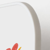 可愛いおもしろい鶏ガライラストレーション ピックルボールラケット (左詳細)