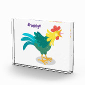 可愛いおもしろい鶏ガライラストレーション フォトブロック (右)