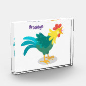 可愛いおもしろい鶏ガライラストレーション フォトブロック (左)