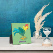 可愛いおもしろい鶏ガライラストレーション フォトプラーク (インサイチュ)