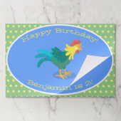 可愛いおもしろい鶏ガライラストレーション ペーパーパッド (折り畳み)