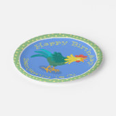 可愛いおもしろい鶏ガライラストレーション ペーパープレート (アングル)