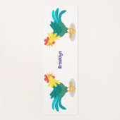 可愛いおもしろい鶏ガライラストレーション ヨガマット (正面)