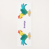 可愛いおもしろい鶏ガライラストレーション ヨガマット (裏面)