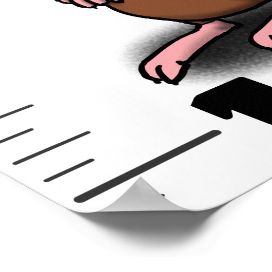 可愛いおもしろい齧歯動物漫画の成長チャート ポスター (角)