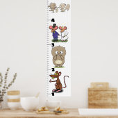 可愛いおもしろい齧歯動物漫画の成長チャート ポスター (キッチン)