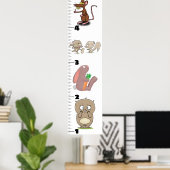 可愛いおもしろい齧歯動物漫画の成長チャート ポスター (ホームオフィス)
