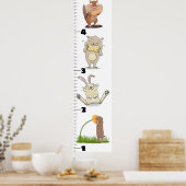 可愛いおもしろい齧歯動物漫画の成長チャート ポスター (キッチン)