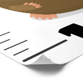 可愛いおもしろい齧歯動物漫画の成長チャート ポスター (角)