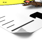 可愛いおもしろい齧歯動物漫画の成長チャート ポスター (角)