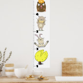 可愛いおもしろい齧歯動物漫画の成長チャート ポスター (キッチン)