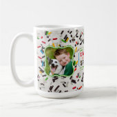 可愛いおもしろい2枚の写真私は振りかけるよりも貴方が大好き コーヒーマグカップ (左)