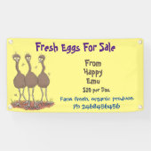 可愛いおもしろいEMUアニメの販売看板 横断幕 (横)