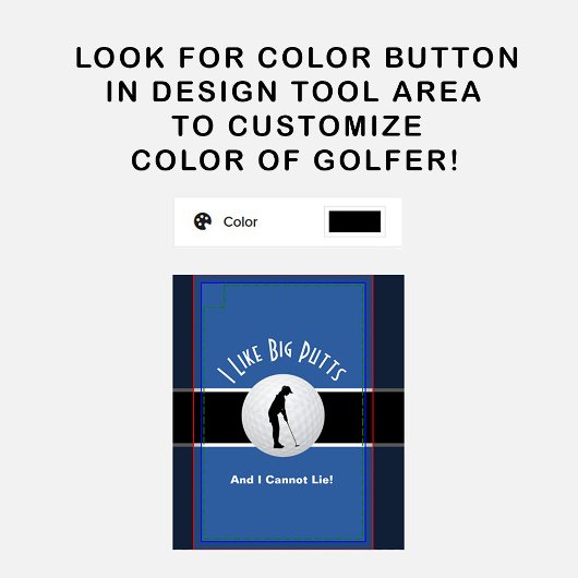 可愛いおもしろいGoIferユーモア私は大きなパットが好クラシックき ゴルフタオル