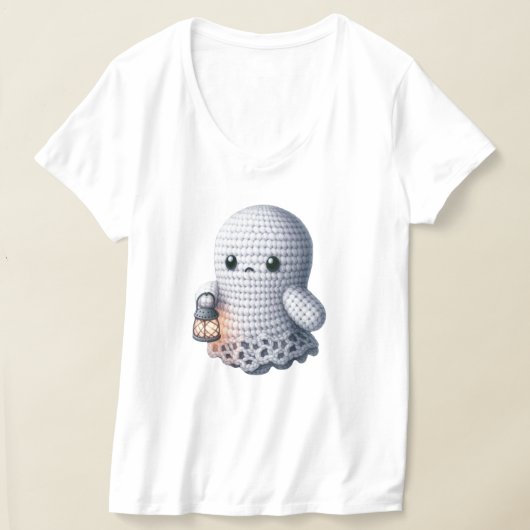 可愛いお化けの秋の収穫 Tシャツ (レイダウン)