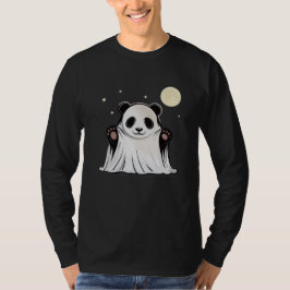 可愛いお化けパンダと月 Tシャツ