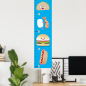 可愛いお気に入りの食事の漫画の成長チャート ポスター (ホームオフィス)