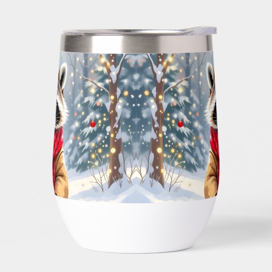 可愛いお洒落アライグマ (左面)