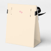 可愛いお洒落イエローツインバニー赤ちゃんシャワー フェイバーボックス (裏面サイド)