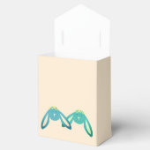 可愛いお洒落イエローツインバニー赤ちゃんシャワー フェイバーボックス (オープン)