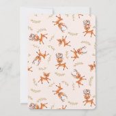 可愛いお洒落ウッドランドの葉ああ鹿の赤ちゃんシャワー 招待状 (裏面)