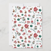 可愛いお洒落ウッドランド妖精のキノコの赤ちゃんシャワー 招待状 (裏面)