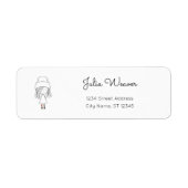 可愛いお洒落ガール奇数ソックス帽子漫画 ラベル (正面)