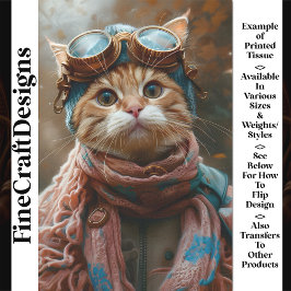 可愛いお洒落キャットスチームパンクゴーグルAY2デカップページ 薄葉紙