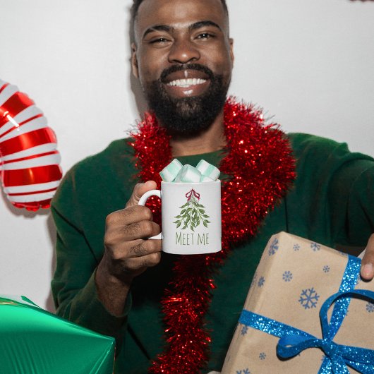 可愛いお洒落クリスマスミスタントウの水彩色 コーヒーマグカップ