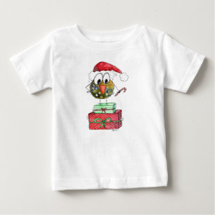 可愛いお洒落クリスマス ベビーTシャツ