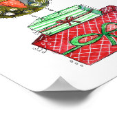 可愛いお洒落クリスマス ポスター (角)