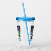 可愛いお洒落クリスマス/冬ジンジャーブレッドマン アクリルタンブラー (左)