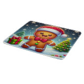 可愛いお洒落クリスマス/冬ジンジャーブレッドマン カッティングボード (角)