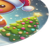 可愛いお洒落クリスマス/冬ジンジャーブレッドマン カッティングボード (角)