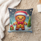 可愛いお洒落クリスマス/冬ジンジャーブレッドマン クッション (ブランケット)
