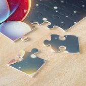 可愛いお洒落クリスマス/冬ジンジャーブレッドマン ジグソーパズル (側面)