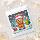 可愛いお洒落クリスマス/冬ジンジャーブレッドマン フェイバーバッグ (クリップ留めされた状態)