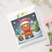 可愛いお洒落クリスマス/冬ジンジャーブレッドマン フェイバーバッグ (封をした状態)