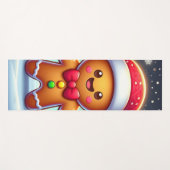 可愛いお洒落クリスマス/冬ジンジャーブレッドマン ヨガマット (正面(横))