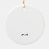 可愛いお洒落グリーンカエルの足掛け セラミックオーナメント (裏面)