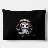 可愛いお洒落ゴールデン"シャインブライト"リトルドラゴン アクセサリーポーチ (裏面)