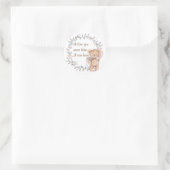 可愛いお洒落テディベア ラウンドシール (バッグ)