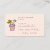 可愛いお洒落ドールハウスクリーニングロゴブルーム 名刺 (裏面)