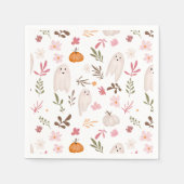 可愛いお洒落ハロウィン幽霊柄ベビーシャワー スタンダードカクテルナプキン (正面)