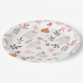 可愛いお洒落ハロウィン幽霊柄ベビーシャワー ペーパープレート (アングル)