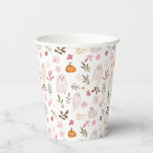 可愛いお洒落ハロウィン幽霊柄ベビーシャワー 紙コップ (裏面)